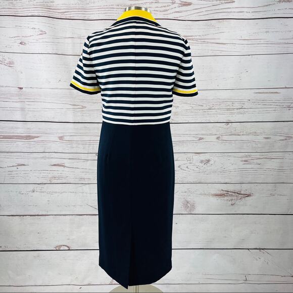 Danny & Nicole dress suit navy strip with yellow - Picture 7 of 13